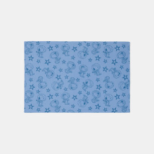 Peanuts Snoopy Blue Space Astronaut Pattern Rug