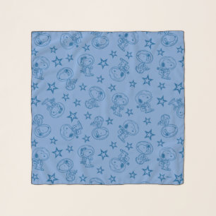 Peanuts   Snoopy Blue Space Astronaut Pattern Scarf