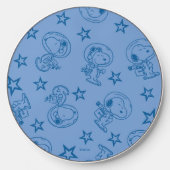 Peanuts | Snoopy Blue Space Astronaut Pattern Wireless Charger (Front)