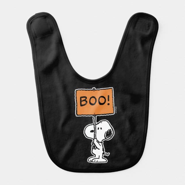 Peanuts | Snoopy Boo! Baby Bib (Front)