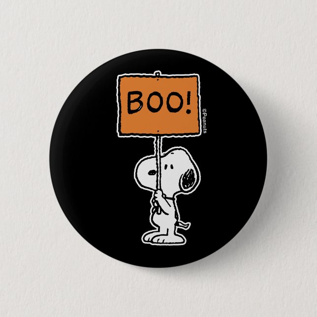 Peanuts | Snoopy Boo! Button (Front)