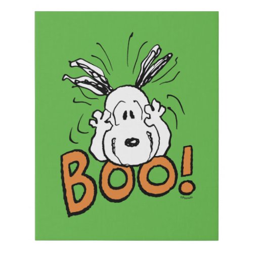 Peanuts  Snoopy Boo Faux Canvas Print