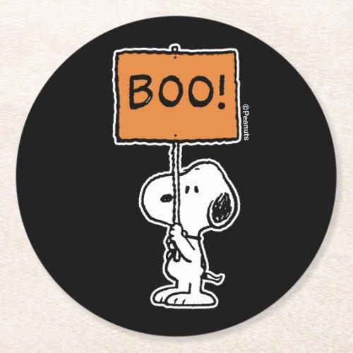 Peanuts  Snoopy Boo Round Paper Coaster