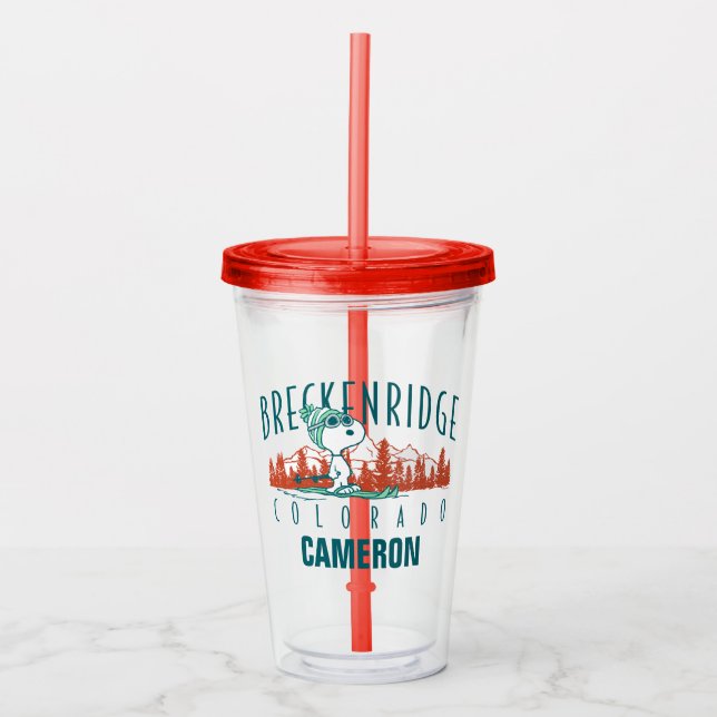 Peanuts | Snoopy Breckenridge Colorado Acrylic Tumbler (Front)