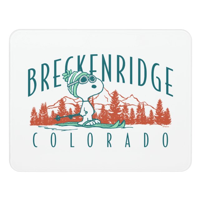 Peanuts | Snoopy Breckenridge Colorado Door Sign (Contemporary Front)