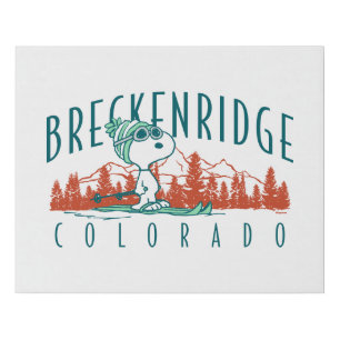 Peanuts Snoopy Breckenridge Colorado Faux Canvas Print