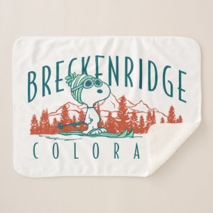 Peanuts Snoopy Breckenridge Colorado Sherpa Blanket