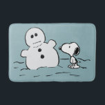 Peanuts | Snoopy Builds A Snowman Bath Mat<br><div class="desc">Check out this fun Peanuts design featuring Snoopy.</div>