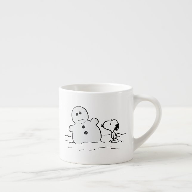 Peanuts | Snoopy Builds A Snowman Espresso Cup (Right)