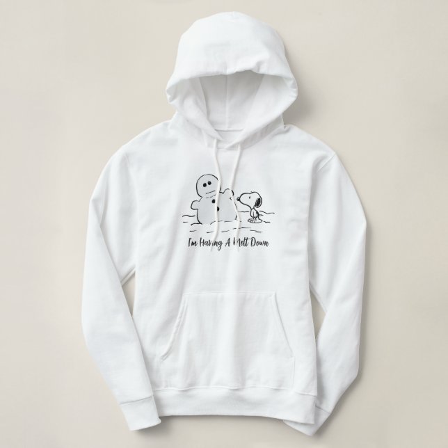 Peanuts | Snoopy Builds A Snowman Hoodie (Design Front)
