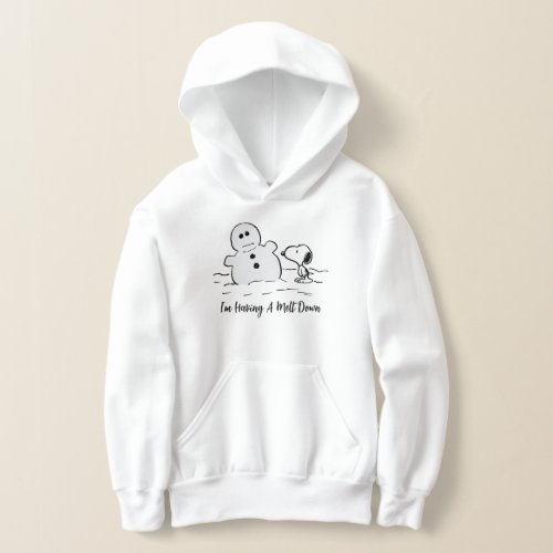 Peanuts  Snoopy Builds A Snowman Hoodie