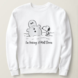 Peanuts   Snoopy Builds A Snowman Sweatshirt