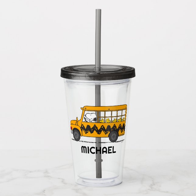 Peanuts | Snoopy Bus Driver Acrylic Tumbler (Front)