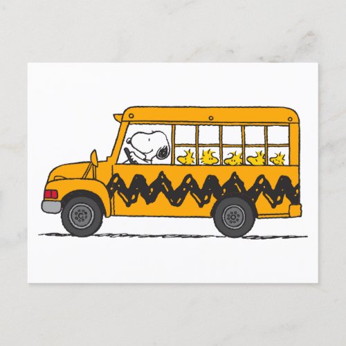 Peanuts  Snoopy Bus Driver Postcard