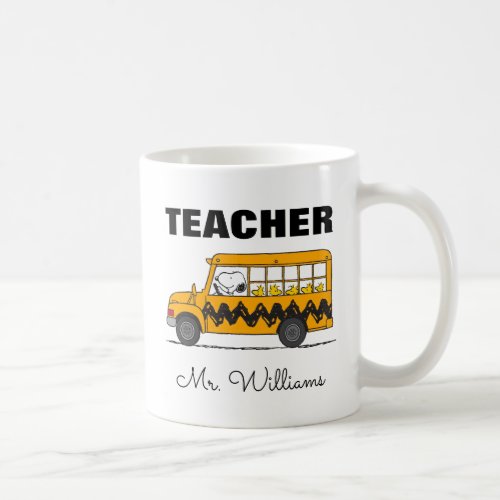 Peanuts  Snoopy Bus Driver Teacher Coffee Mug