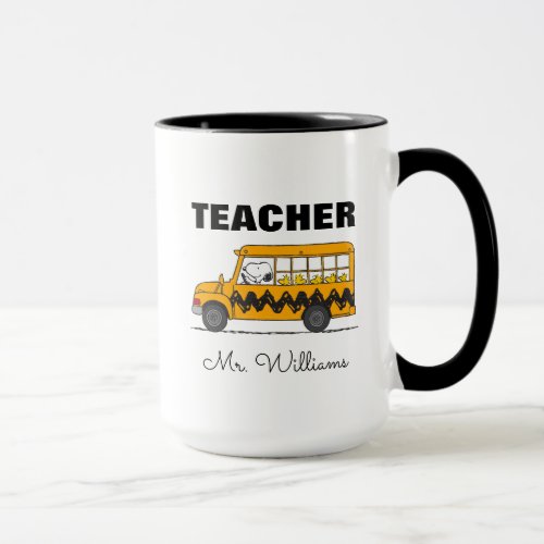 Peanuts  Snoopy Bus Driver Teacher Mug
