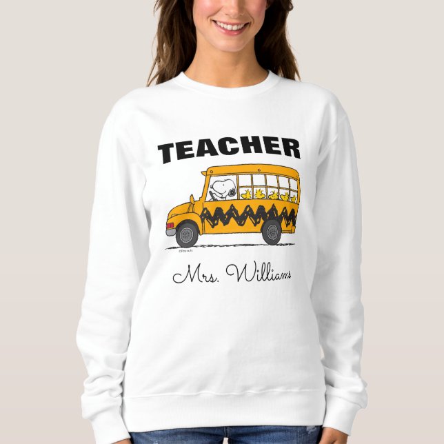 Peanuts | Snoopy Bus Driver Teacher Sweatshirt (Front)