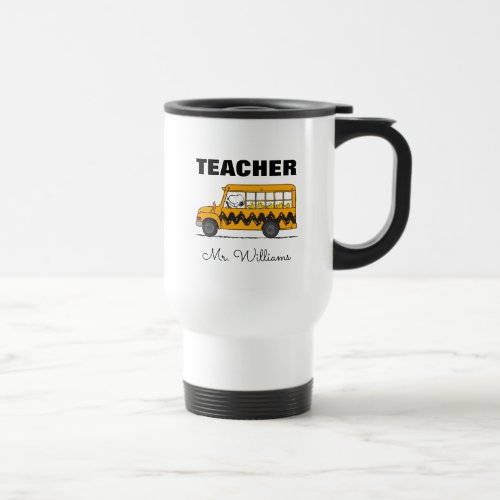 Peanuts  Snoopy Bus Driver Teacher Travel Mug