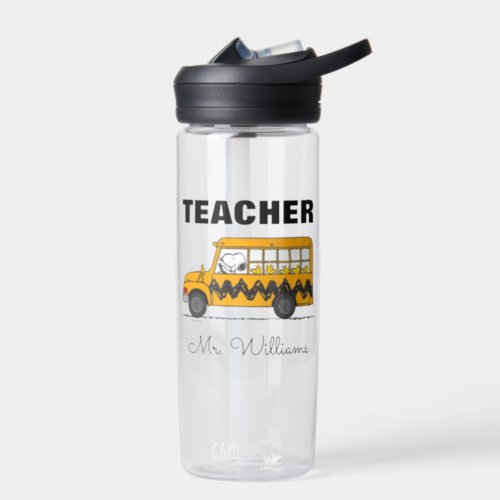 Peanuts  Snoopy Bus Driver Teacher Water Bottle