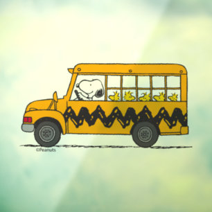 Peanuts   Snoopy Bus Driver Window Cling