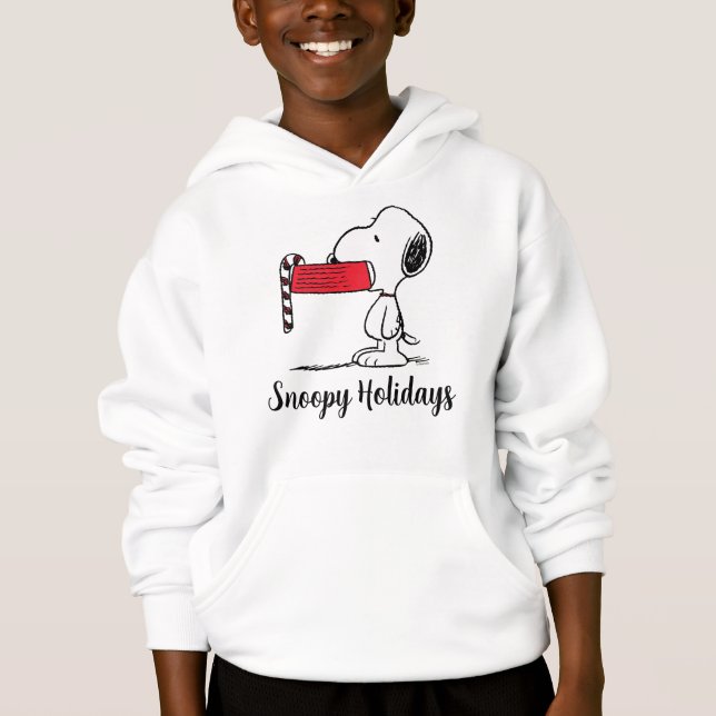 Peanuts | Snoopy Candy Cane Food Dish Hoodie (Front)