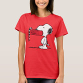 Peanuts, Snoopy Candy Cane Food Dish T-Shirt