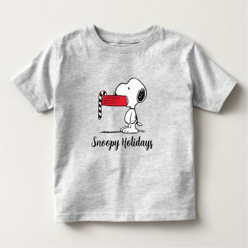 Peanuts  Snoopy Candy Cane Food Dish Toddler T_shirt