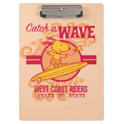 Peanuts  Snoopy Catch a Wave West Coast Riders Clipboard