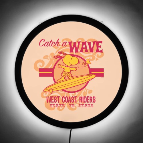 Peanuts  Snoopy Catch a Wave West Coast Riders LED Sign