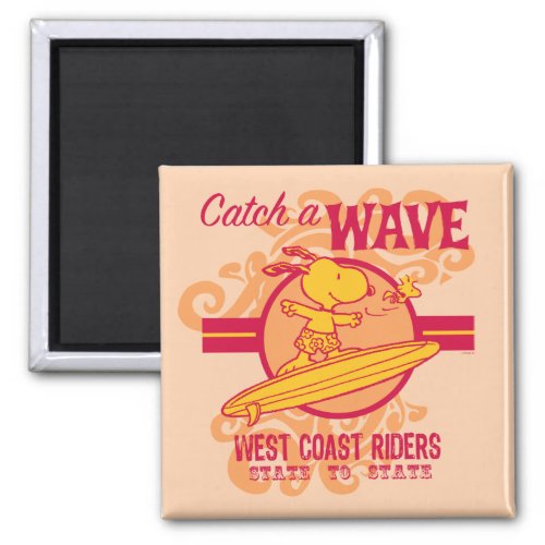Peanuts  Snoopy Catch a Wave West Coast Riders Magnet