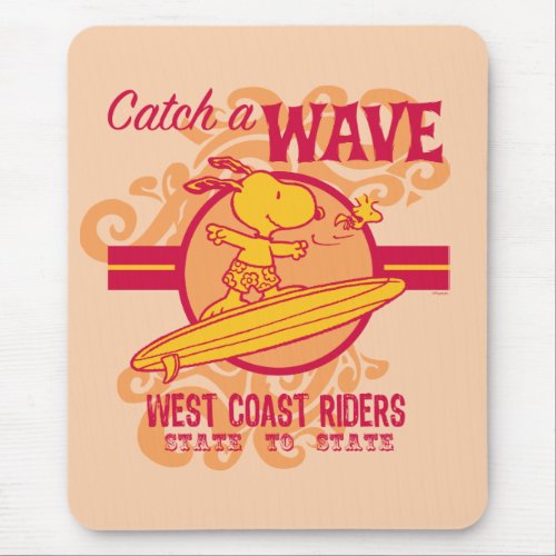 Peanuts  Snoopy Catch a Wave West Coast Riders Mouse Pad