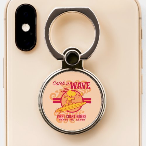 Peanuts  Snoopy Catch a Wave West Coast Riders Phone Ring Stand