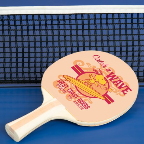 Peanuts  Snoopy Catch a Wave West Coast Riders Ping Pong Paddle
