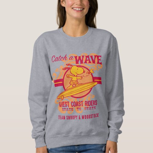 Peanuts  Snoopy Catch a Wave West Coast Riders Sweatshirt