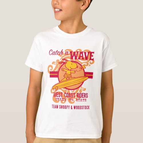 Peanuts  Snoopy Catch a Wave West Coast Riders T_Shirt