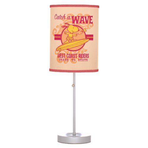 Peanuts  Snoopy Catch a Wave West Coast Riders Table Lamp