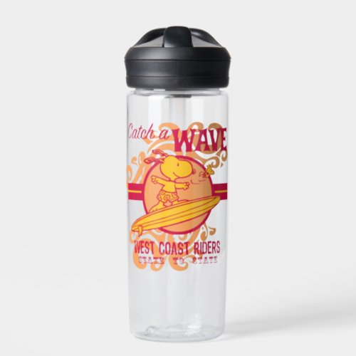 Peanuts  Snoopy Catch a Wave West Coast Riders Water Bottle