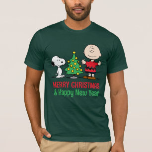 Peanuts Snoopy & Charlie Brown Christmas Tree T-Shirt