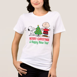 Peanuts | Snoopy & Charlie Brown Christmas Tree Tri-Blend Shirt