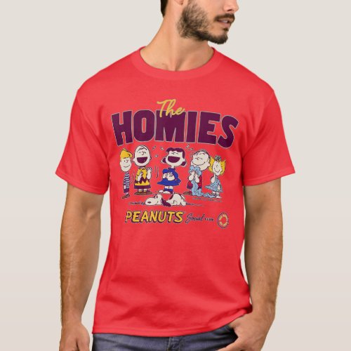 Peanuts Snoopy Charlie Brown Friends Homies Club R T-Shirt