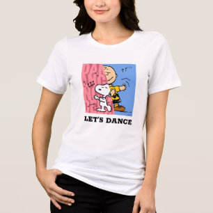 Peanuts Snoopy & Charlie Brown Half & Half Dance Tri-Blend Shirt