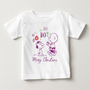 Peanuts Snoopy & Charlie Brown Ho Ho Ho Baby T-Shirt