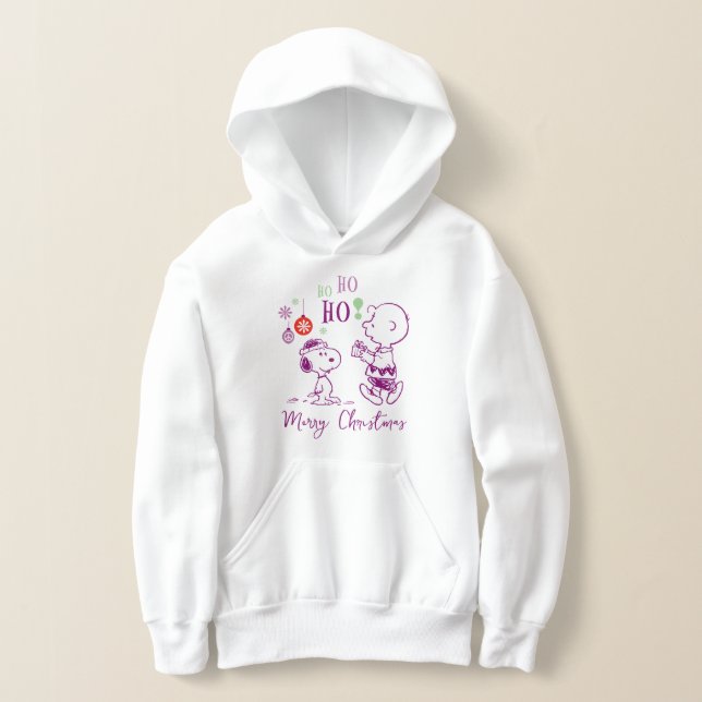 Peanuts | Snoopy & Charlie Brown Ho Ho Ho Hoodie (Laydown)