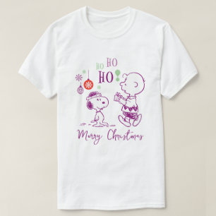 Peanuts Snoopy & Charlie Brown Ho Ho Ho T-Shirt