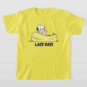 Peanuts   Snoopy & Charlie Brown in Bean Bag Chair T-Shirt