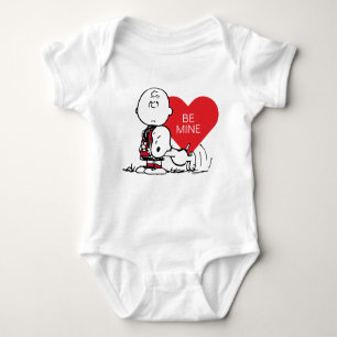 Peanuts Snoopy & Charlie Brown Valentine Baby Bodysuit