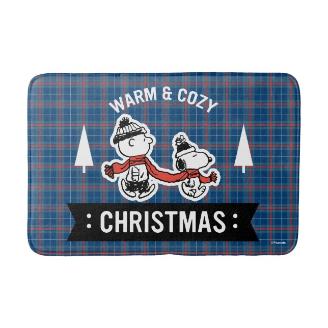 Peanuts | Snoopy & Charlie Brown Warm & Cozy Bath Mat (Front)