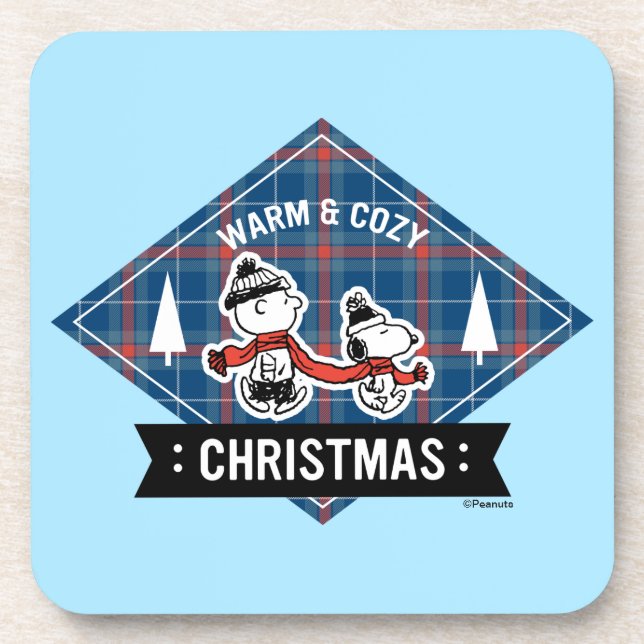 Peanuts | Snoopy & Charlie Brown Warm & Cozy Beverage Coaster (Front)