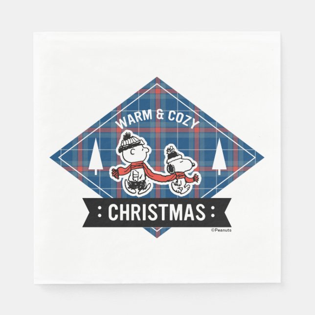 Peanuts | Snoopy & Charlie Brown Warm & Cozy Napkins (Front)