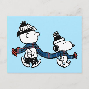 Peanuts   Snoopy & Charlie Brown Warm & Cozy Postcard